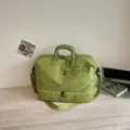 Green travel duffel bag, large capacity gym sport bag, waterproof overnight weekender bag. - Green