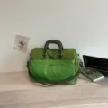 Grand capacite vert voyage sac de voyage decontracte nylon leger bagage main femmes - Vert