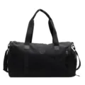 Grande borsa da viaggio sportiva nera con tasca bagnata per allenamento e fitness in palestra. - Nero