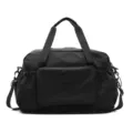 Schwarze große Reisetasche Sporttasche mit Griffen und Schultergurt für Fitness und Alltag. - Schwarz