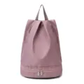 Waterproof pink gym swim backpack, simple dry wet separation sports shoulder bag daily - Sakura Pink