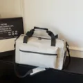 Grand sac de voyage etanche sac de sport leger sac a bandouliere decontracte pour fitness - Blanc
