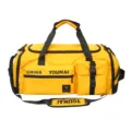 Large capacity travel duffel bag waterproof sports gym bag with multiple pockets and shoulder strap. - Yellow