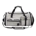 Large capacity travel duffel bag, casual fitness sports gym bag with shoulder strap. - Khaki
