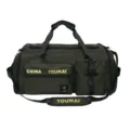 Large capacity green travel duffel bag, durable nylon gym bag with shoulder strap for sports. - Green