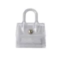 Kleine transparente Glitzer Handtasche für Damen, modische Mini Jelly Tasche im Alltag. - Transparent