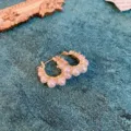 Vintage pearl hoop earrings for women, elegant gold plated jewelry with artificial pearls and stones. - 13# Hoop Earrings - Golden Geometric (Real Gold Plated)
