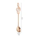 Stainless steel music note coffee spoon creative dessert spoon tableware gold gift 1pc - 410 Stainless Steel Music Note Spoon, Rose Gold