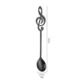 Stainless steel musical note coffee spoon, black dessert stirring spoon, creative tableware. - 410 Stainless Steel Music Note Spoon, Black