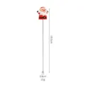 Agitateur de cocktail en acier inoxydable de Noël avec Père Noël, 19.5cm de long pour boissons. - Style Père Noël (Tige d'Agitation Poupée de Noël) / Argent