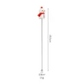 Baguette de Agitation en Acier Inoxydable Bonhomme de Neige de Noël Café Bar 19.5cm - Style Bonhomme de Neige à Chapeau Rouge (Tige d'Agitation Poupée de Noël) / Argent