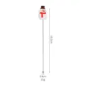 Bâtonnet agitateur en acier inoxydable bonhomme de neige Noël cocktail modèle - Style Bonhomme de Neige à Chapeau Noir (Tige d'Agitation Poupée de Noël) / Argent