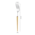 Japanische Stil Holzgriff Edelstahl Essgabel mit Eschenholz Griff und 20.5 cm Laenge. - 20.5cm / 22g / Portugal Stil Gabel