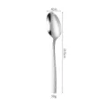 Roestvrijstalen gehamerde eetlepel met 19.5cm lengte, duurzaam tafelkeukengerei. - Tafellepel / Zilver
