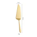 Gouden roestvrijstalen taartschep spatel met gekartelde rand, professioneel keukengerei 27cm - Gouden taartschep