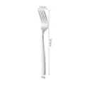 Roestvrij stalen gehamerde tafelvork, 19.3cm, elegant bestek voor hotel en dagelijks gebruik. - Tafelvork / Zilver