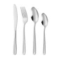 Edelstahl Besteck Set Kueche Essgeschirr Messer Gabel Loeffel Silber Variante 4-tg - Silbernes 4-teiliges Set
