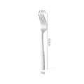 Edelstahl Essgabel mit gehämmertem Vierkantgriff, elegantes Besteck für den Tisch, 16.5cm lang. - Kleine Gabel / Silber