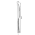 Stainless steel hammered steak dinner knife with ergonomic handle and precise dimensions. - Silver Steak Knife
