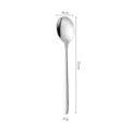 Korean style 304 stainless steel long handle tableware dessert spoon 21cm silver - Size 1 / 21cm/41g