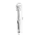 Stainless steel food tongs kitchen bread barbecue butterfly serving tongs 25cm length - Natural Color Butterfly Tongs