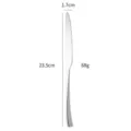 Stainless steel steak knife fishtail handle 23.5cm kitchen tableware dining tool - Silver (Steak Knife)