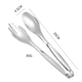Stainless steel hand-shaped food tong, creative barbecue clip for steak, noodles and kitchen. - Silver