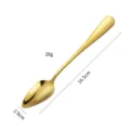 Gouden roestvrijstalen fruitlepel met getande rand, 16,5 cm lang, ideaal voor fruit en desserts. - Gouden fruithapschraper