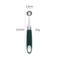 Stainless steel fruit melon baller with green handle, 19.5cm fruit carving tool scoop. - Small Ball Style
