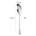 Stainless steel fishtail dinner spoon 20.5cm modern kitchen tableware single item display - Silver (Dinner Spoon)