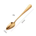 Roestvrijstalen getande vruchtenlepel schraper voor dessert gouden lepel 16.5cm - Roségouden fruitschraperlepel