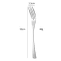 Stainless steel fish tail dinner fork 21cm kitchen cutlery table fork single item - Silver (Fork)