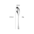 Stainless steel fishtail dinner spoon minimalist tableware elegant kitchen dining tool item - Silver (Small Spoon)