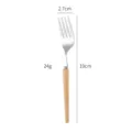 Edelstahl-Essgabel mit Buchenholzgriff, langlebiges Besteckwerkzeug für die Küche. 19cm - Konische Essgabel