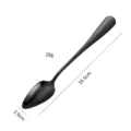 Stainless steel grapefruit spoon with serrated edge, black dessert spoon, length 16.5cm. - Black Puree Scraper Spoon