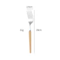 Holzgriff 304 edelstahl speisegabel mit ergonomischem griff, 18 cm langes küchentischbesteck. - Mittlere Gabeln mit spitzem Ende