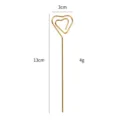 Gold Stainless Steel Heart Shaped Cocktail Pick 13cm Decorative Fruit Fork Bar Tool Set - Gold - Heart
