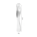 Stainless Steel Dessert Spork Fruit Fork 12cm Multifunctional Cake And Ice Cream Spoon - Silver