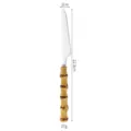 Stainless steel steak knife with bamboo handle, retro tableware, 22.3cm length, 27g weight. - Silver Steak Knife