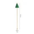 Cocktail roerstaaf roerlepel van roestvrij staal met kerstboom ontwerp 19.5cm lang - Kerstboom Stijl (Kerstpop Roerstaaf) / Goud
