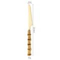 Stainless steel steak knife with bamboo pattern handle, elegant retro tableware piece, 22.3cm. - Gold Steak Knife