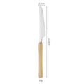 Japanese style stainless steel table knife with wooden handle, elegant and durable. - White Wood Steak Knife