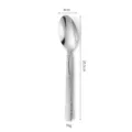 Stainless steel hammered dinner spoon with ergonomic handle, 20.5cm long, durable tableware. - Silver Dinner Spoon