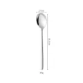 Stainless steel spoon, Korean style long handle dessert spoon, 18.5cm 34g, durable tableware. - Size 2 / 18.5cm/34g