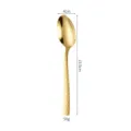 Goldener Esslöffel aus Edelstahl mit Hammerschlag 19.5cm Küchen Besteck Werkzeug - Tafellöffel / Gold