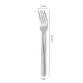 Hammered stainless steel dinner fork, elegant western table fork with ergonomic handle. - Silver Dinner Fork
