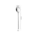 Korean style 304 stainless steel long handle spoon dessert soup spoon kitchen tableware - Size 3 / 16.5cm/28g