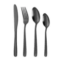 Schwarzes Besteck Set Edelstahl Matt Schwarz Küchengeschirr Tischmesser Gabel Löffel - Schwarzes 4-teiliges Set
