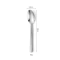 Stainless steel hammered dinner spoon with ergonomic handle and precise dimensions. - Silver Medium Spoon