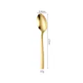Goldener Esslöffel aus Edelstahl mit Hammerschlag, elegantes Besteck 17 cm lang neu - Kleiner Löffel / Gold